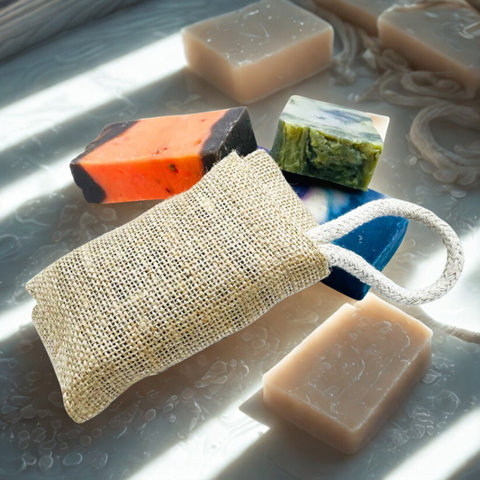 Jute Scrub Soap Pouch - Natural