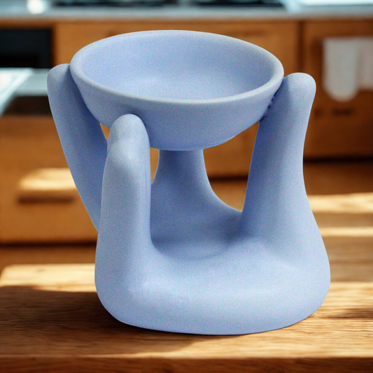 Open Hands Oil Burner - Blue