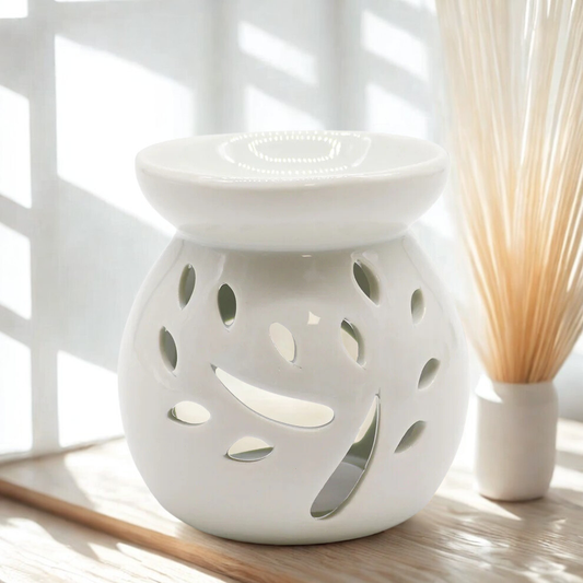 Classic White Oil Burner - Tree Cut-out