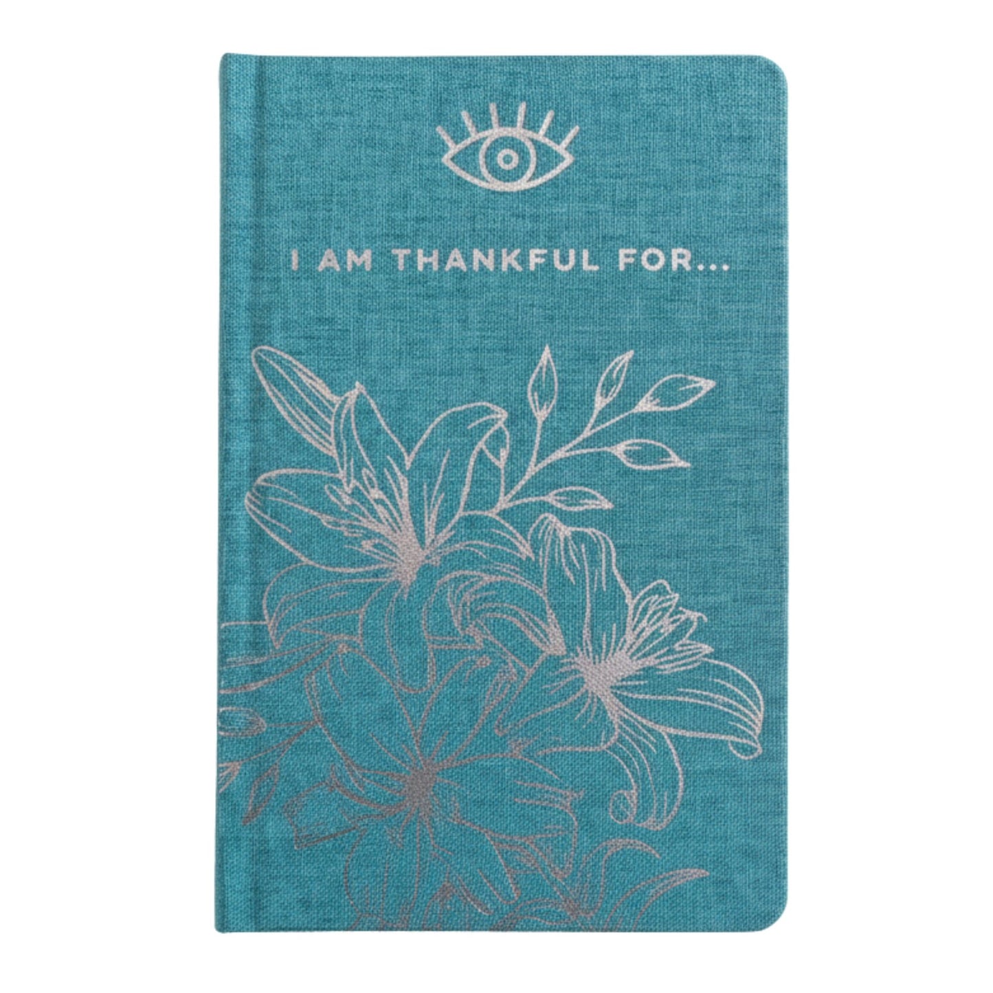 Blue Gratitude Journal with Silver Lining 120 pages - I am Thankful For