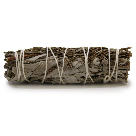 White Sage & Rosemary 10cm Smudge Stick